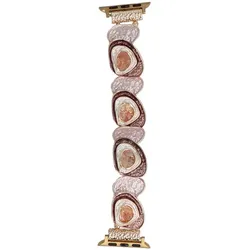 Neue Armbanduhr GlacierX Gleam Layered Stretch Bracelet Mahogany Rose für Apple Watch 38/40/41mm Rosa-Braun