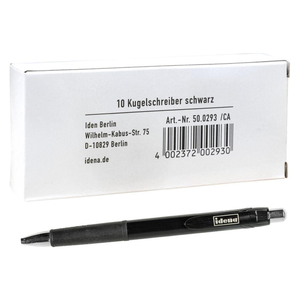 Idena Kugelschreiber mit Druckmine Schreibfarbe schwarz (1x) (60107017)