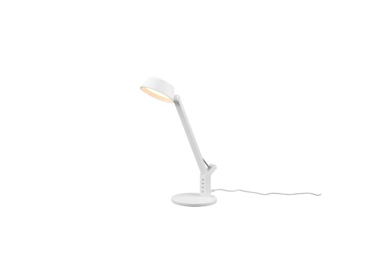 Trio Leuchten Led-Schreibtischleuchte, Weiß, Kunststoff, 17.1x40.4x30.5 cm, USB-Anschluss zum Laden von Smartphones, Flexarm, mit Schalter, Farbtemperaturwechsler, Lampen & Leuchten, Innenbeleuchtung, Tischlampen, Schreibtischlampen