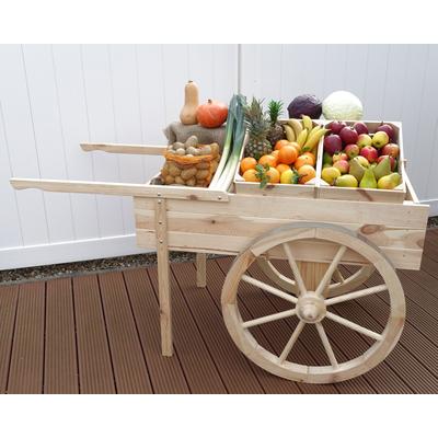 Transportkarren PROMADINO "Marktwagen", beige (natur), B:82cm H:80cm L:173cm, Holzwerkstoff, Transportwagen, BxTxH: 173x82x80 cm