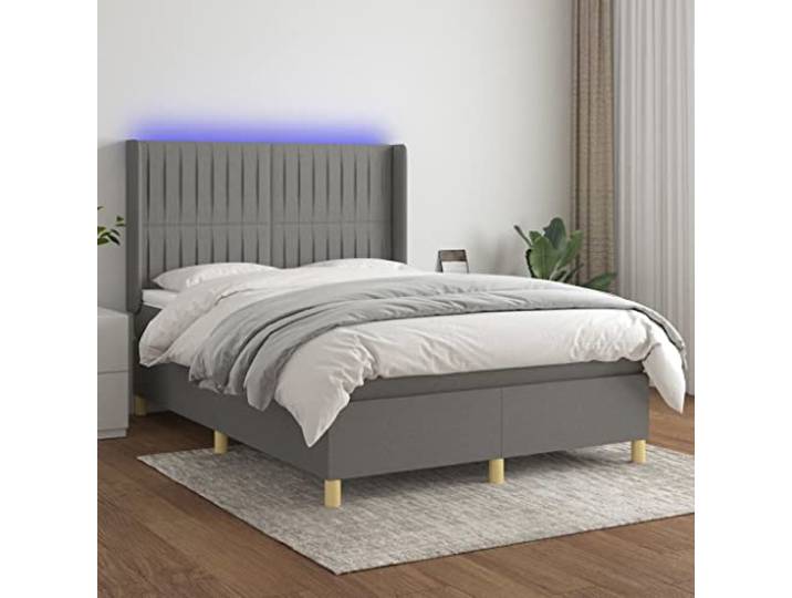 YNGBHFNOP Massives Kiefernholz minimalistisch Lattenrost 150 x 200 cm Weiß Bettgestell mit Kopfteil Weiß 150x200 Massives Kiefernholz Stabil Bettrahmen Lattenrost Kingsize Schlafzimmer Möbel