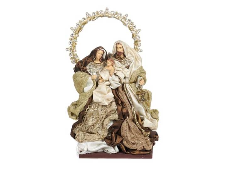 Goodwill Heilige Familie Hars Kerststal 34 Centimeter Crème en Bruin