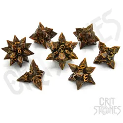 Crit Stones Dystopian Bane Metal RPG Dice Set
