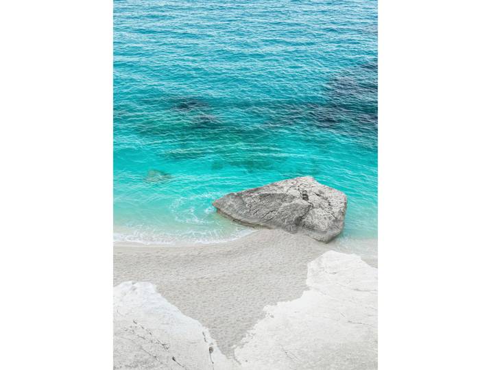 Fototapete, Beige, Blau, Papier, Strand, 200x280x1 cm, Tapeten & Wandverkleidungen, Fototapeten
