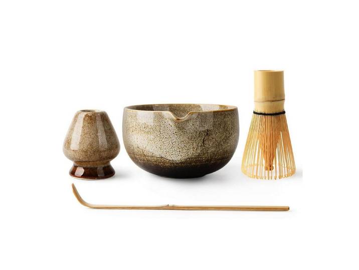 LuxusKollektion Dekoschale Matcha-Set Keramik Schale Ausguss Chasen Besenhalter