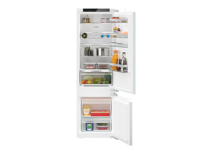SIEMENS Einbaukühlgefrierkombination KI87VVFE1 , Energieeffizienz: E, silber (weiß), Rechtsanschlag, wechselbar, Kühlschränke, Low Frost: geringere Eisbildung & schnelleres Abtauen, Einbaukühlgefrierkombination