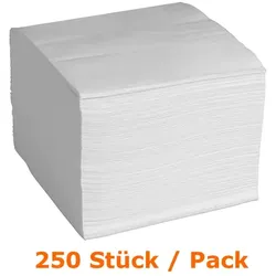 Servietten in der Farbe weiß 32x32 cm, 250 Stück 100% Zellstoff, 250 Stück pro Pack, 2-lagig, 1/4 Falz