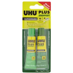 UHU ENDFEST Kleber Permanent Flüssig Transparent Flüssig 2 Stück à 15 ml