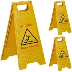 Relaxdays, Sicherheitskennzeichnung, Achtung Rutschgefahr Aufsteller 3er Set