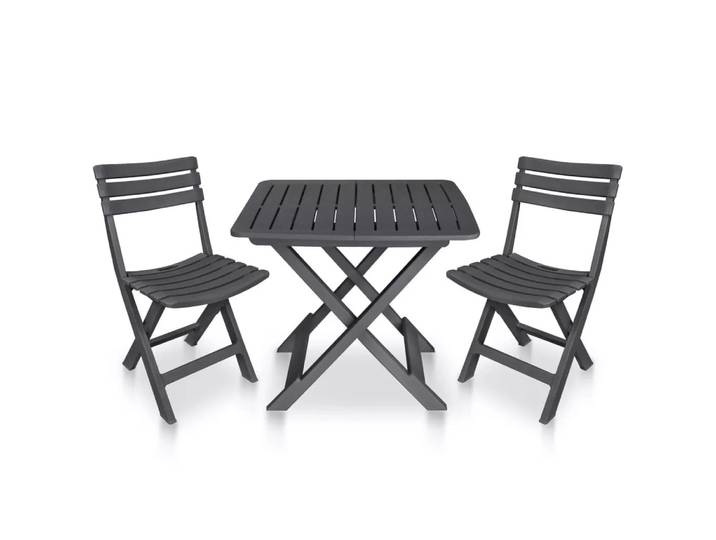 VidaXL - Bistro set Elegant, One Size, Grau