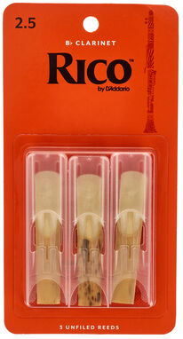 DAddario Woodwinds Rico Bb- Clar 2.5 - 3-Pack