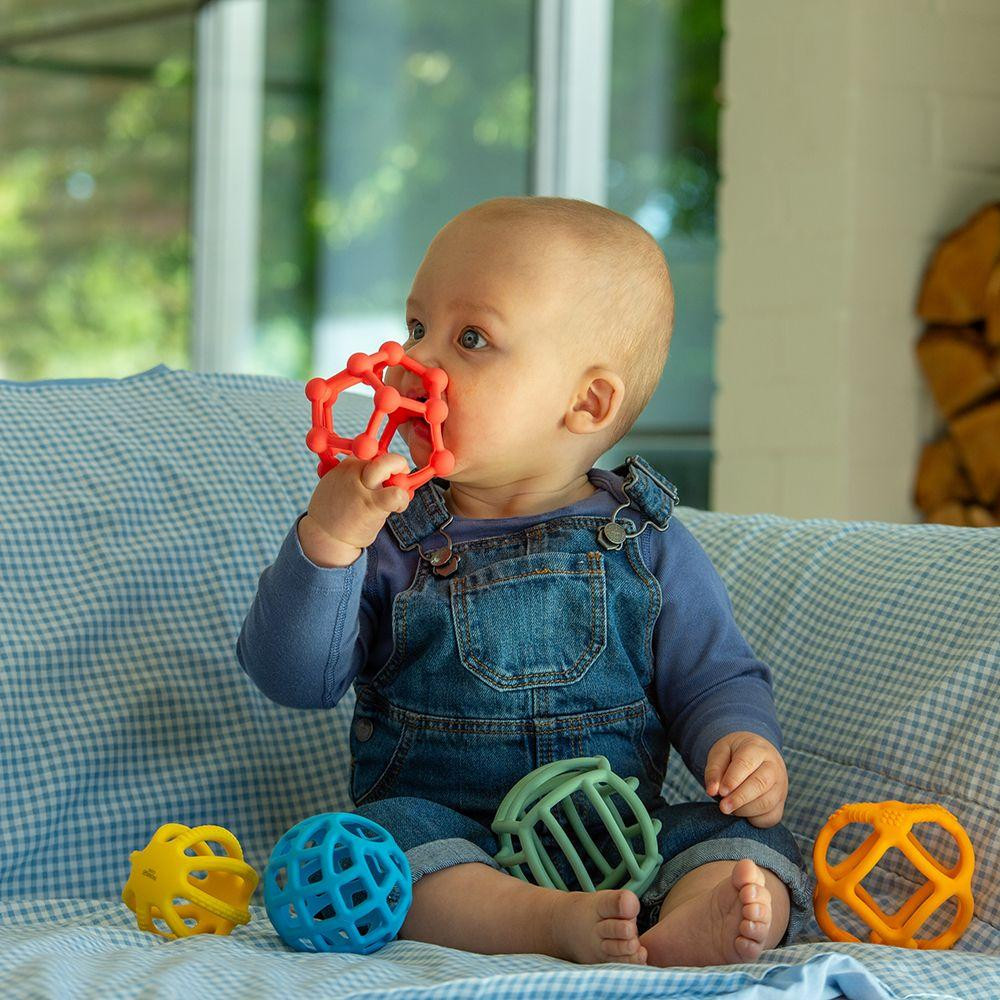TickiT 54571 siliconen speelgoed in blauw, groen, oranje, rood en geel