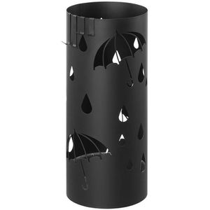 Songmics Schirmständer LUC024B01, schwarz, Höhe 41 cm, pulverbeschichtetes Metall