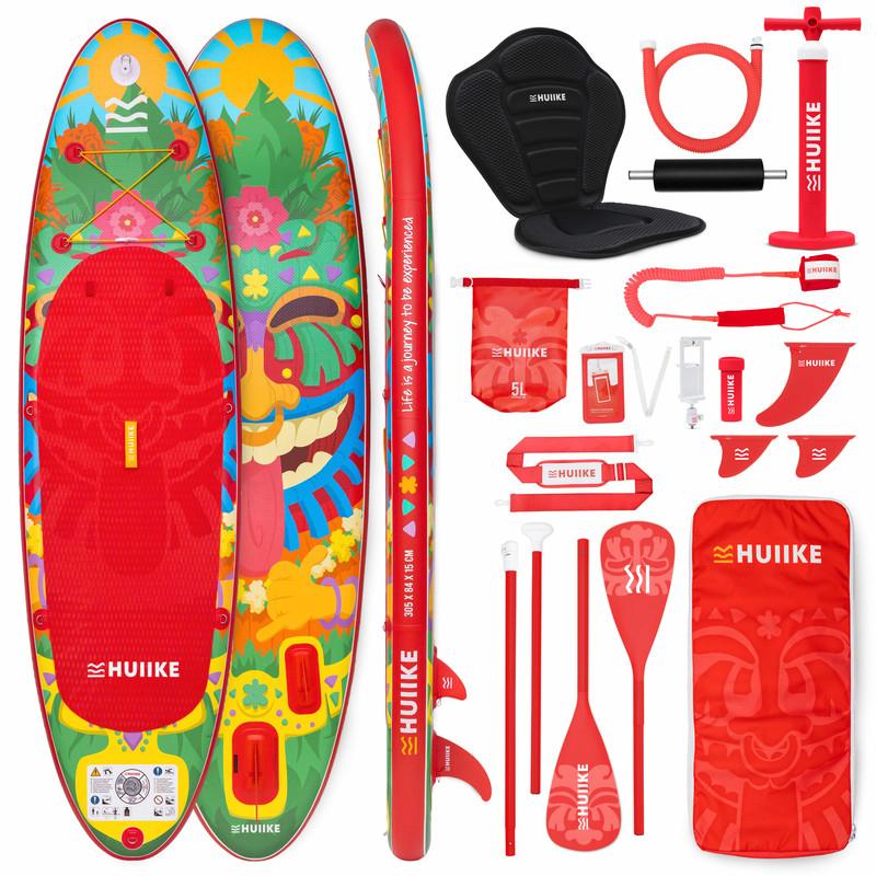 Stand Up Paddling Board Aufblasbar 10' zum Kajak Umbaubar, bis 130 kg