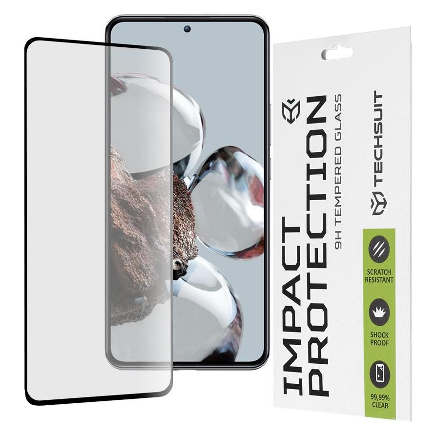 Techsuit - 111D Full Cover / Full Glue Glass - Xiaomi 12T / 12T Pro - Black (Xiaomi 12T, Xiaomi 12T Pro) (56341251)