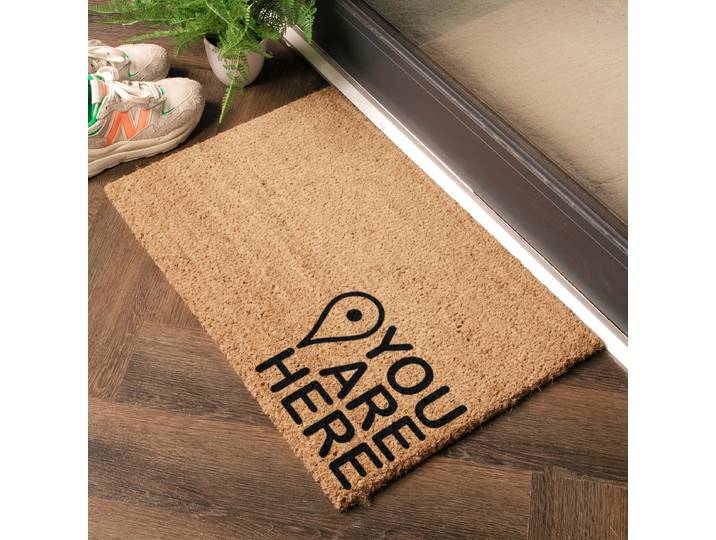Fußmatte TYPO-YOUAREHERE 40 x 1 x 60cm Braun