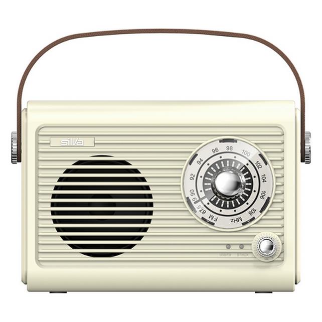 Silva Schneider Mono 1966 BT beige tragbares Retro-Radio mit 1500mAh Akku (FM, Bluetooth) (243027)