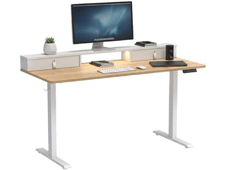 Elektrischer Schreibtisch COLUMBIA 60x140x72.5cm eiche