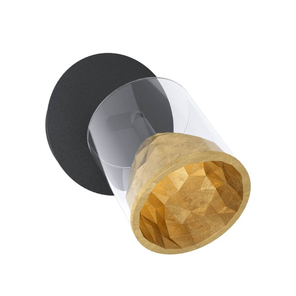 Stars of Light Melito wandlamp - Zwart met Goud/Messing