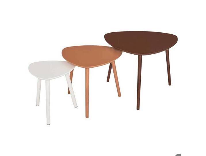 3 tables gigognes Mileo marron - Atmosphera Créateur d'intérieur