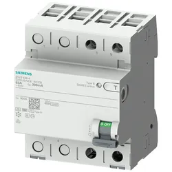 Siemens 5SV3626-4 FI-Schutzschalter, 2-polig, Typ B, kurzzeitverzögert, In: 63 A, 300 mA 5SV36264