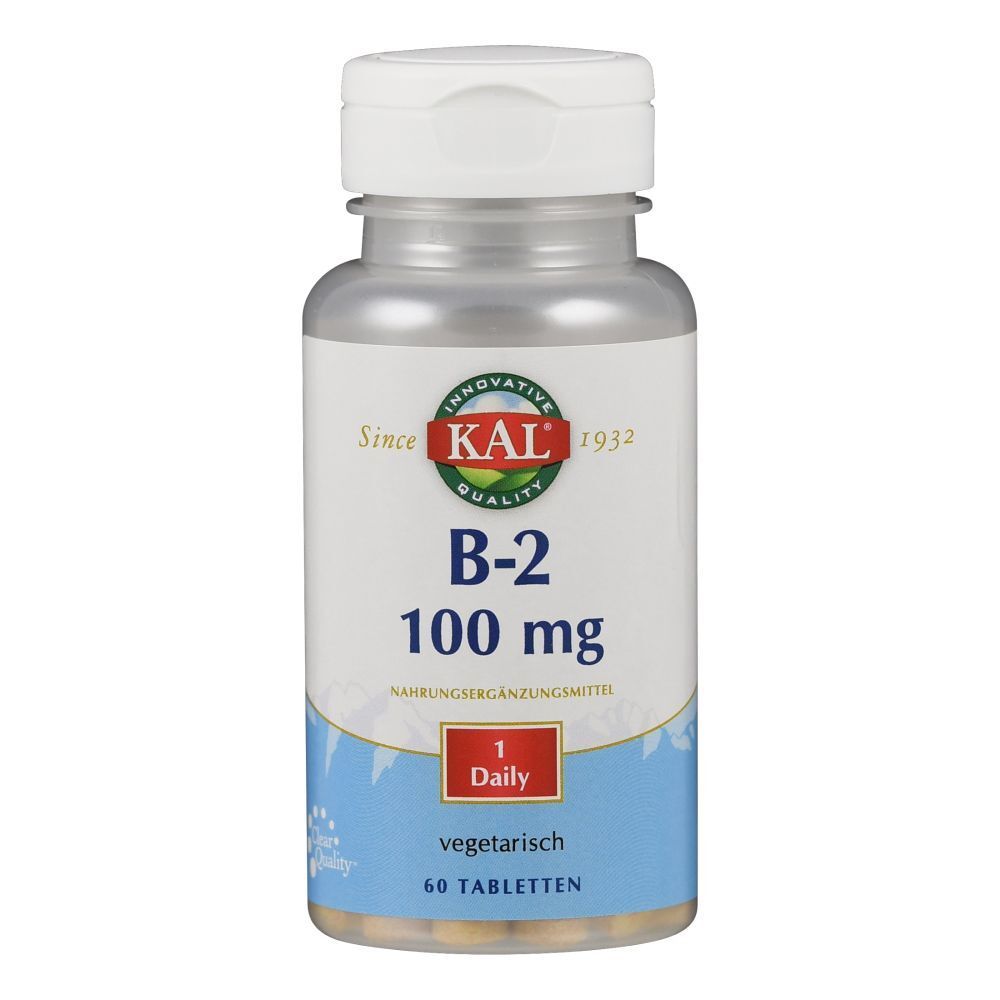 Vitamin B2 Riboflavin 100 mg KAL Tabletten 60 St