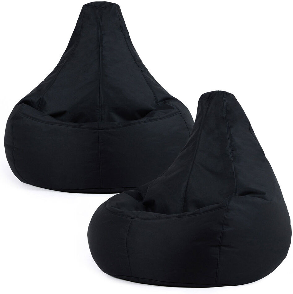 icon Dalton Medium Beanbag Outdoor Black Set of 2 Black Medium