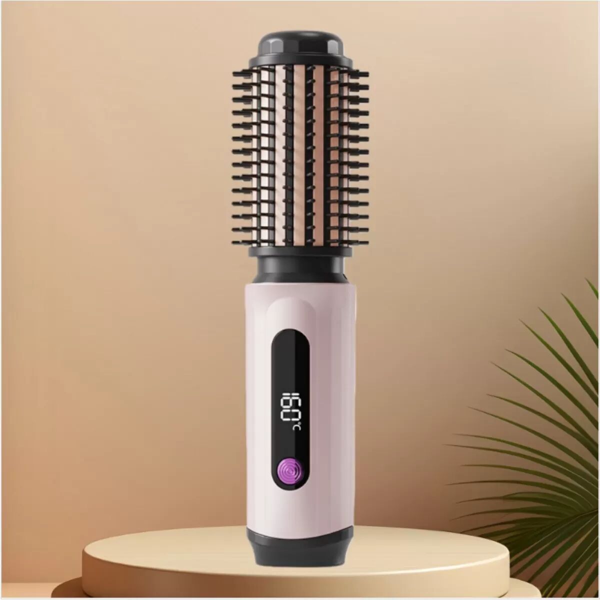 INF 2-in-1 Kabellose, Wiederaufladbare Heißluftbürste zum Glätten und Locken Rosa