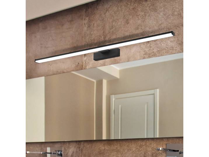 EGLO Wandlampe Pandella 1, schwarz, für Badezimmer, Aluminium, Modern, Wandleuchte, Wandlampe Bad