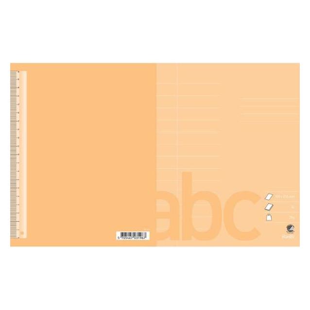 Bantex Schreibheft, 17 x 21 cm, 13 Zeilen (14,5 mm), pfirsichfarben, 20 Stück. (17 x 21 cm) (100051982)