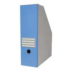 Top-Print Archiv-Stehsammler Wellpappe weiß/blau , DIN A4