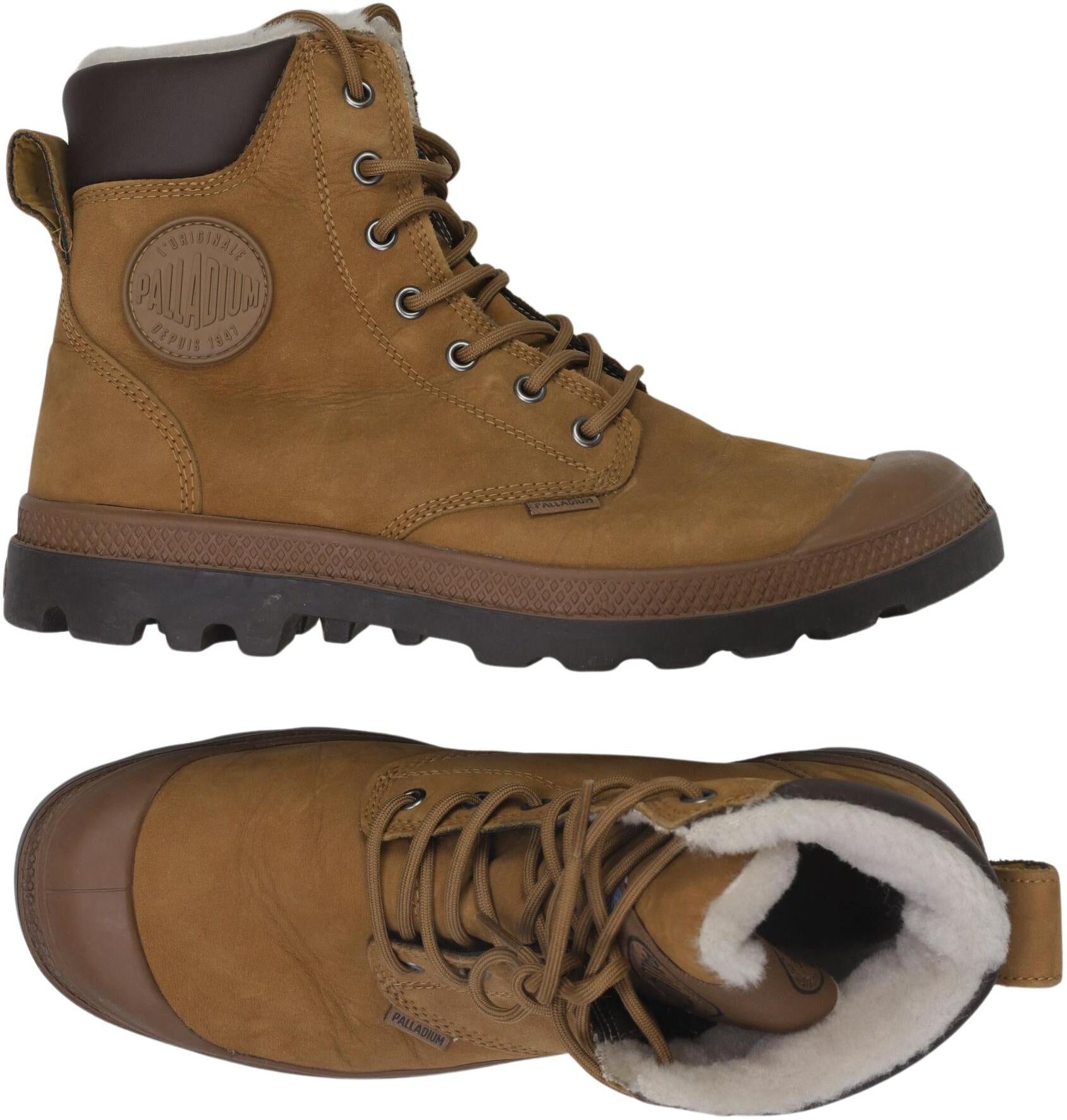 Palladium Herren Stiefel, Braun, Gr. EU 42, Leder - Second Hand