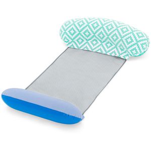 Bestway Luftmatratze 43555 Pool-Hängematte, 145 x 87cm, mit Netz & Kopfstütze, türkis/blau, für 1 Person
