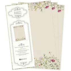 TATMOTIVE Wildblumen Briefpapier 250 Blatt Papier DIN A4 beidseitig floral Natur nachhaltig für Frauen Schreibpapier Erwachsene