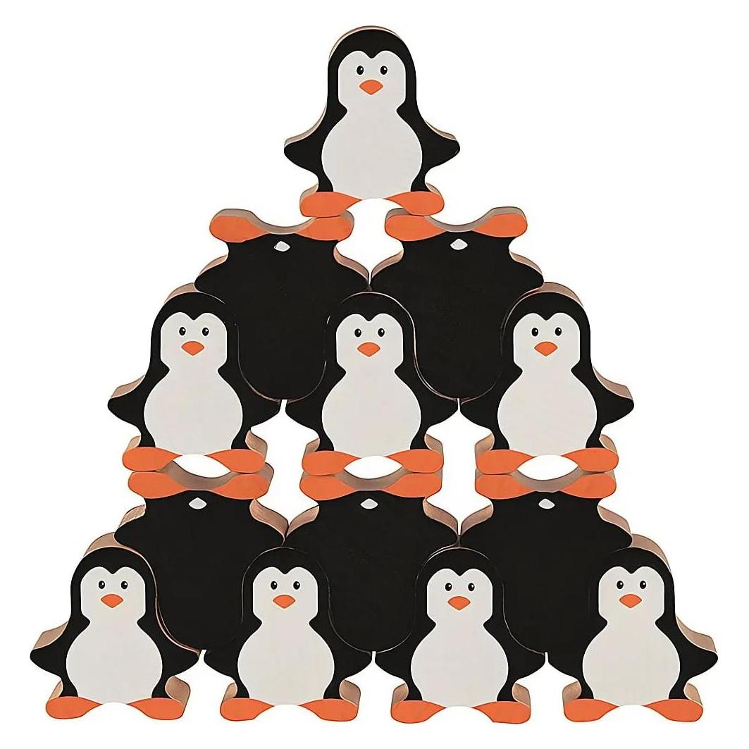 Goki Holzstapelspiel Pinguin (Deutsch, Englisch, Französisch, Italienisch) (58683)