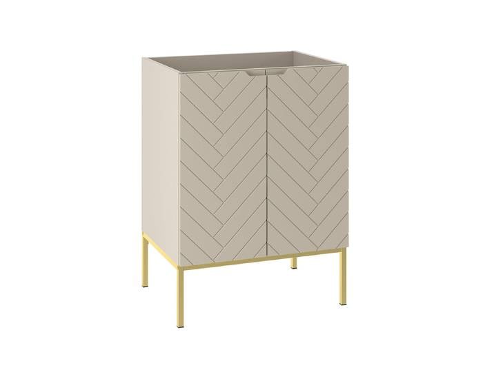 Meuble Sous-vasque 60cm 2 Portes Sur Pieds Daria Cachemire
