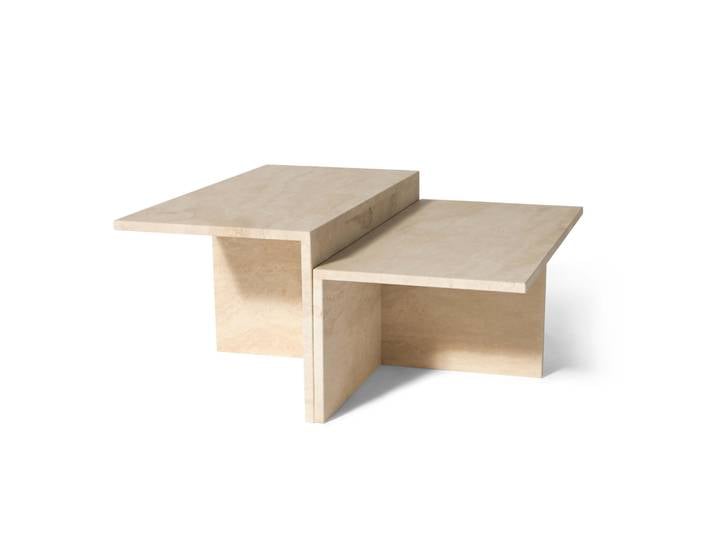 Velasca Couchtischset, Travertin-Marmor 90x90