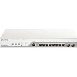 D-Link NUCLIAS 10-PORT POE+ (10 Ports), Netzwerk Switch, Weiss