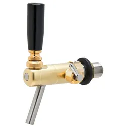 Raffeiner Junior Edelstahl Zapfhahn Kompensatorhahn Schankhahn Gold matt 55 mm