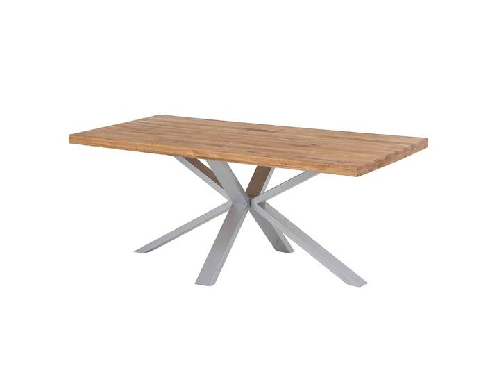 Esstisch Arcon 100 x 240cm Braun/Eiche/Edelstahl