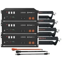 3x Pylontech US5000 LiFePO4 48V + Brackets + Anschlusskabel 14,4kWh... - 0% MwST. (Angebot gemäß §12 USt Gesetz.)