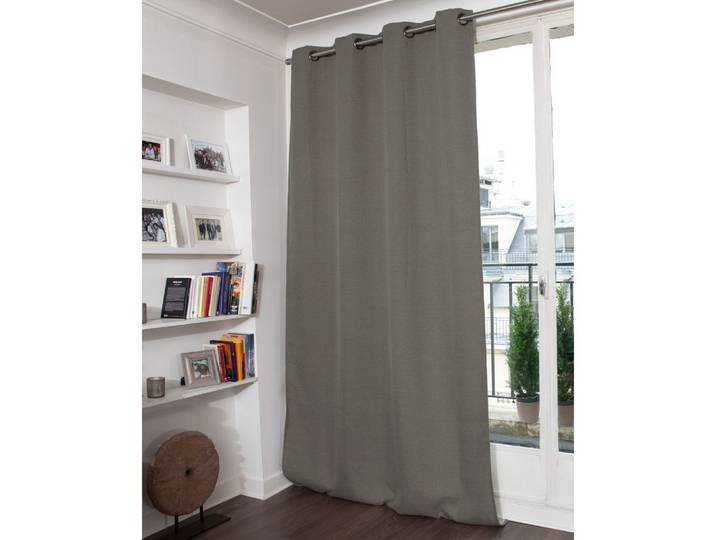 Rideau thermique occultant oeillets gris mc740 130lx250h
