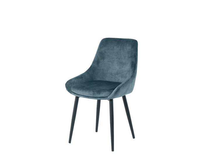 2er Set SIT Möbel Stuhl pulverbeschichtetes Metall/Samt