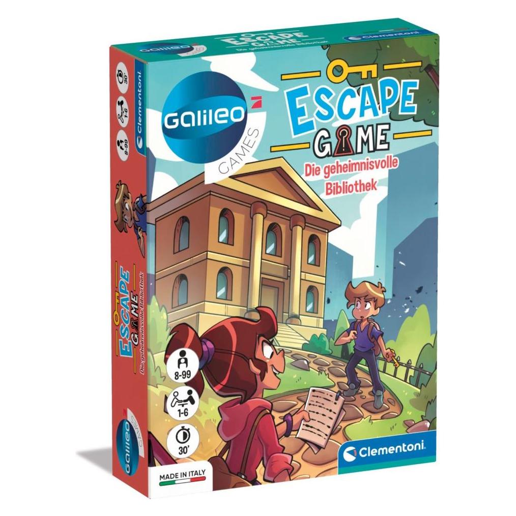 Clementoni Galileo Escape Game Die geheimnisvolle Bibliothek (1 - 6 Spieler) (59370)