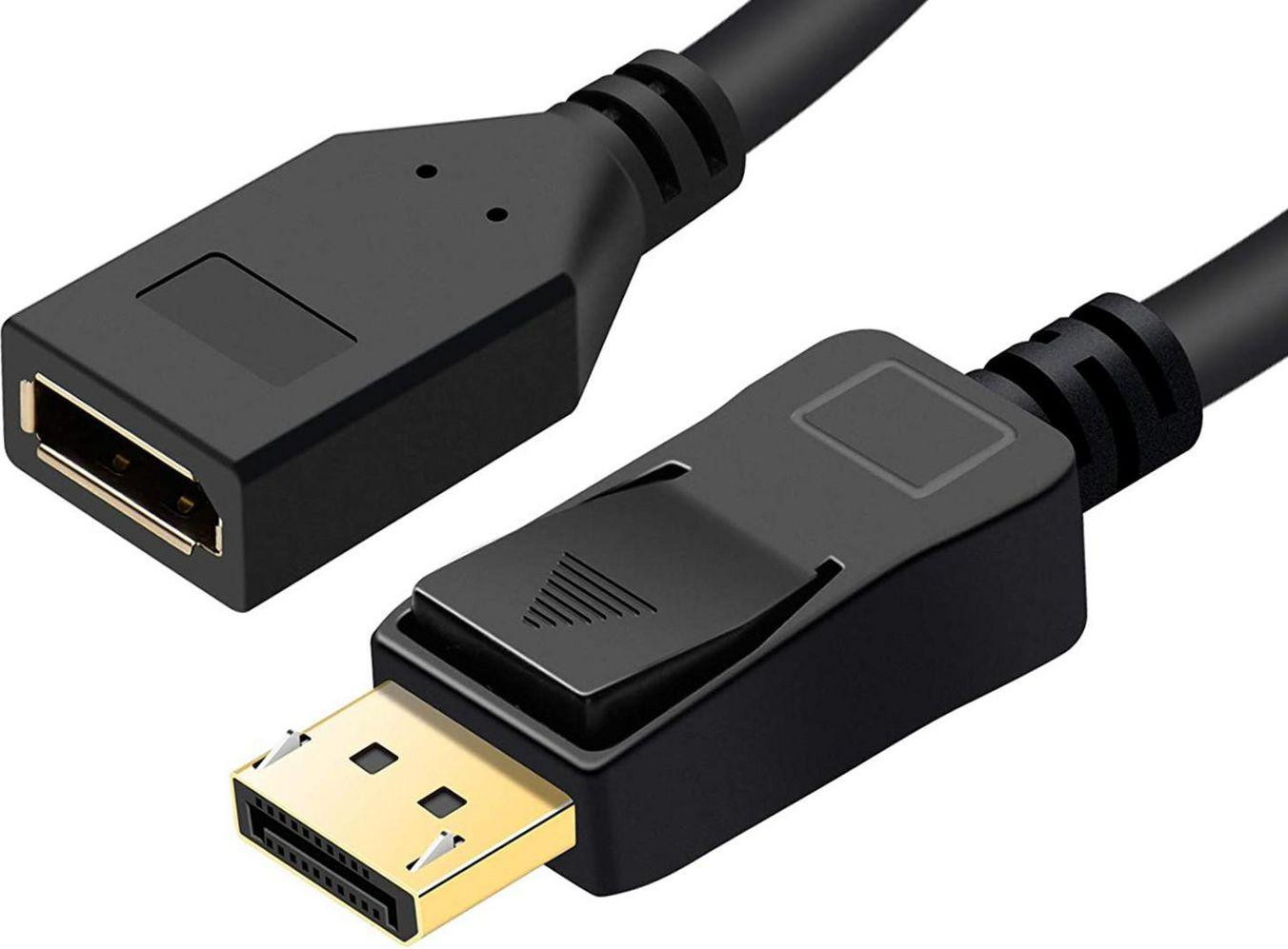 MicroConnect DisplayPort kabel DP-MFG-100, 1 meter, mannelijk naar vrouwelijk, 2560 x 1600 pixels
