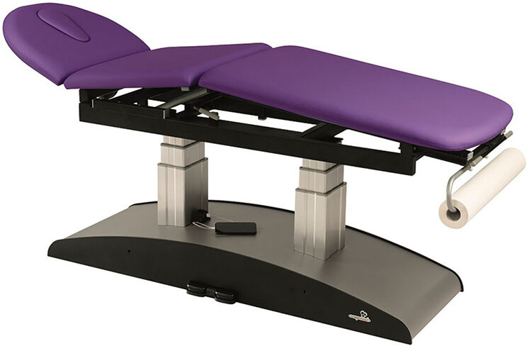 Marquesa elétrica Ecopostural: Elevação elétrica vertical com duas colunas, três corpos e cabecero semicircular (62 x 200cm)