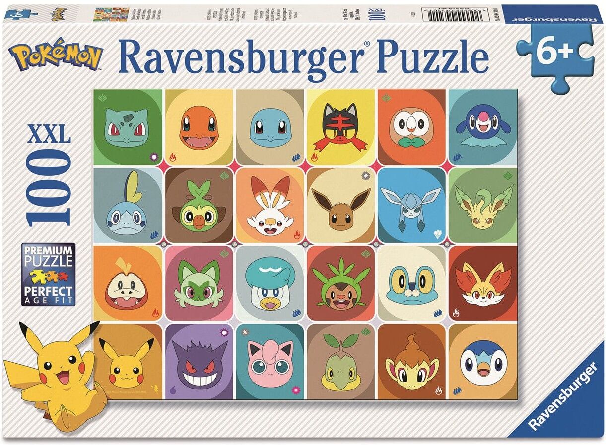 Ravensburger Puzzle Pokemon: Pokemon faces - XXL Puzzle (100pcs) (12004320)