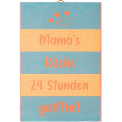 Geschirrtuch ROSS "Mama´s Küche 3er-Pack", bunt (türkis, beige, orange), B:18cm H:4cm L:27cm T:4cm, 100% Baumwolle, Geschirrtücher, Geschirrtuch