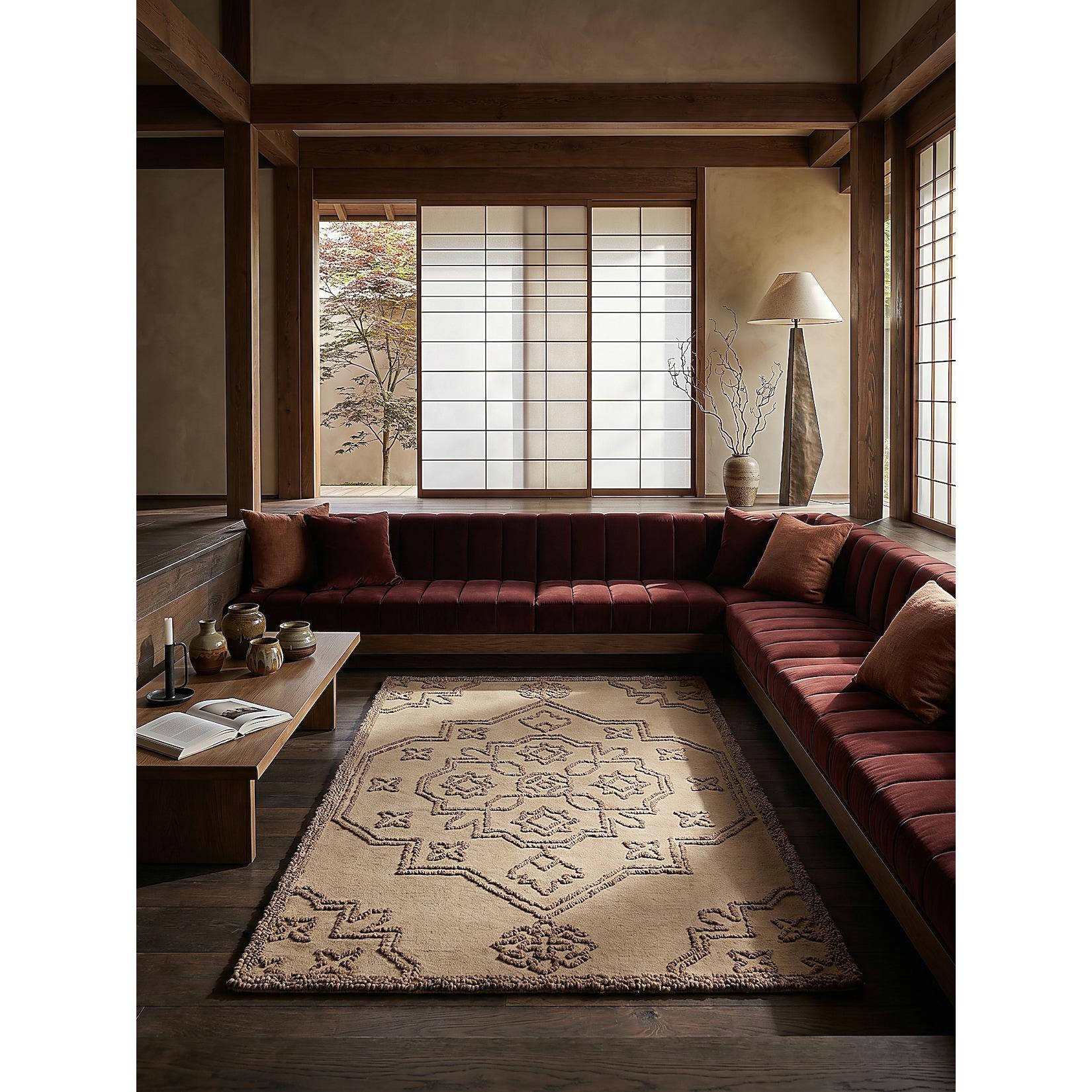 Hochflorteppich Orient Natur 140 x 200 cm - TINGIR Kadima Design