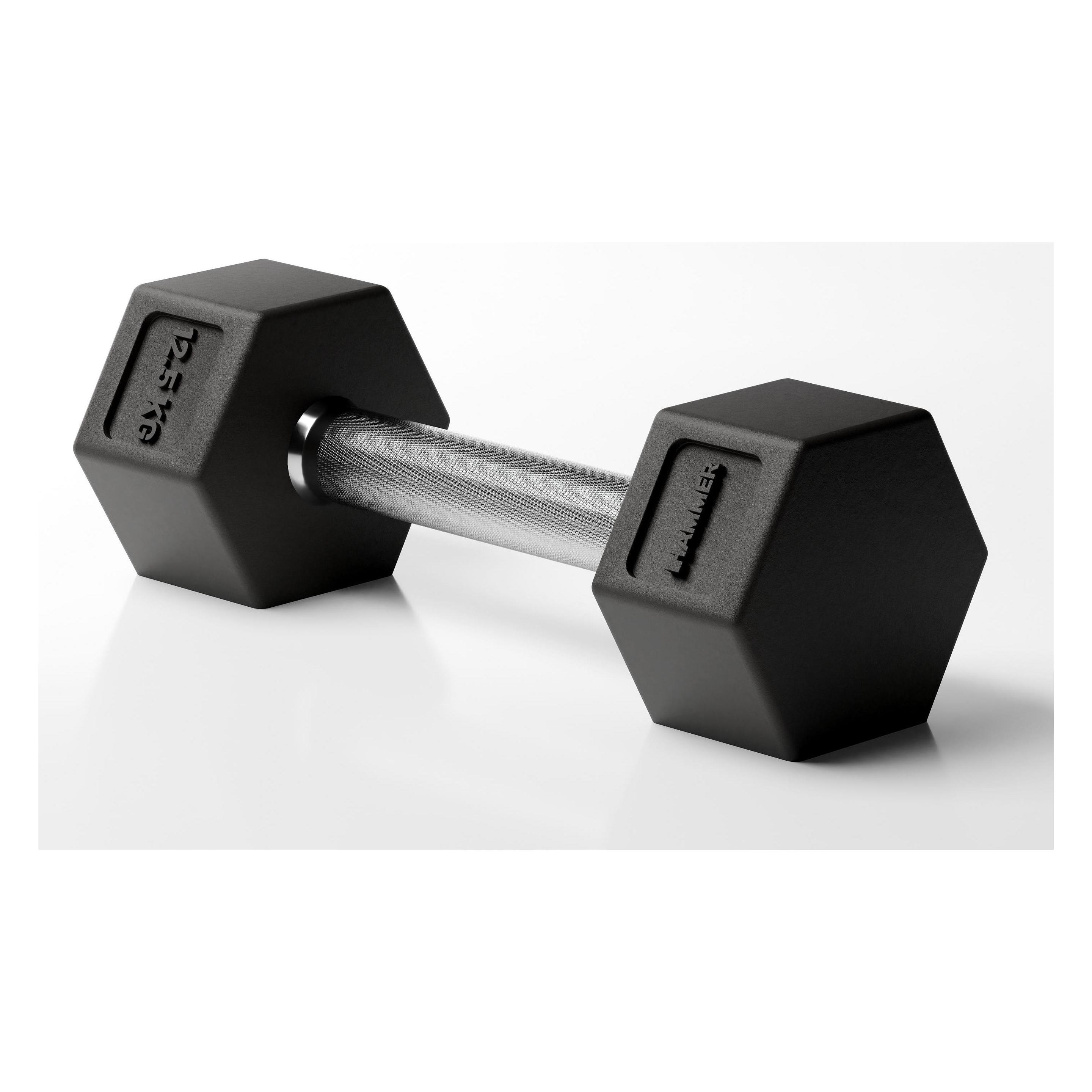 Hammer Fitness HAMMER Kurzhantel Hexagon PRO 1 x 12.5 kg, Hantelart (1 x 12.5 kg) (17410)